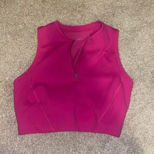Pink Nike cropped tank top